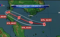 Bão số 1 sẽ gây mưa lớn ở Nam Bộ