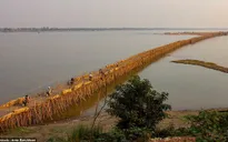 Độc đáo cây cầu làm bằng tre tưởng như mỏng manh nhưng chịu được sức nặng của ô tô