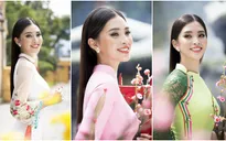 Tiểu Vy duyên dáng trong tà áo dài khoe nét xuân thì tuổi 18