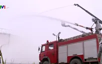 Diễn tập phòng chống cháy nổ tại tổng kho nhiên liệu Nội Bài