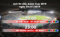 Lịch thi đấu và trực tiếp vòng tứ kết Asian Cup 2019 ngày 24/1: ĐT Việt Nam - ĐT Nhật Bản, ĐT Trung Quốc - ĐT Iran