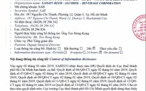 Cục Thuế TP.HCM quyết định dừng cưỡng chế thuế đối với Sabeco