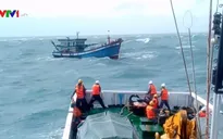 Cứu hộ thành công tàu cá cùng 8 ngư dân trôi dạt trên biển Bạc Liêu