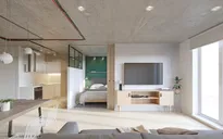Căn hộ 25m2 có thiết kế nội thất hợp lý