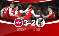 Arsenal 3-2 Guimaraes: Pepe lập cú đúp, Arsenal ngược dòng trên sân nhà