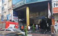 Hà Nội: Dập tắt đám cháy ở cửa hàng phân phối gạch lát trên phố An Trạch