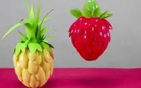 Tái chế thìa nhựa thành đèn quả dâu đẹp mắt