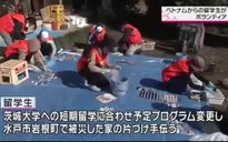 Hỗ trợ dân vùng thiên tai, du học sinh Việt được khen ngợi trên truyền hình Nhật Bản