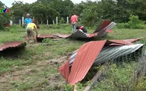 Lốc xoáy gây thiệt hại nhiều nhà cửa ở Gia Lai