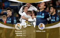 Real Madrid 3-1 Real Sociedad: Ngược dòng ngoạn mục!