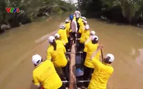 Đội đua ghe ngo nữ ở Sóc Trăng