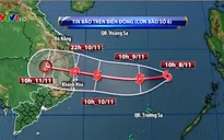 Bão số 6 đang hướng thẳng về phía đất liền Trung Bộ