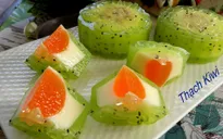 Chống ngán với thạch rau câu kiwi hạt chia mát lạnh