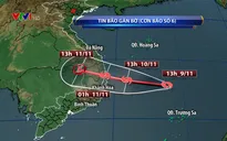Đêm 10/11, bão số 6 sẽ đổ bộ Quảng Ngãi - Khánh Hòa