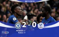 Chelsea 2-0 Crystal Palace: The Blues tạm chiếm ngôi nhì bảng
