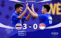VIDEO Highlights: U22 Thái Lan 3-0 U22 Singapore (Bảng B môn bóng đá nam SEA Games 30)