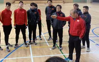 ẢNH: Thời tiết bất lợi, U23 Việt Nam tập luyện trong nhà thi đấu Tongyeong