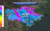 Hôm nay (27/12), vùng núi Bắc Bộ rét đậm, có nơi rét hại