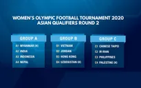 Kết quả bốc thăm VL thứ 2 Olympic nữ 2020 khu vực châu Á: Cơ hội lớn cho ĐT nữ Việt Nam