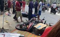 Xe tải đâm hàng loạt xe máy ở Long An, 1 người thiệt mạng