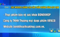 Công khai trang web quảng cáo sản phẩm không đúng quy định