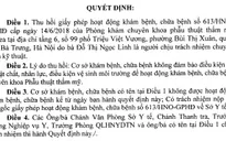 Hà Nội: Phòng khám chuyên khoa phẫu thuật thẩm mỹ Korea bị thu hồi giấy phép hoạt động