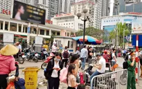 Bến xe Mỹ Đình không quá đông trước dịp nghỉ giỗ Tổ Hùng Vương