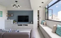 Căn hộ màu xanh dương nhẹ nhàng, ấm áp