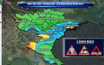 Bắc Bộ và Bắc Trung Bộ có mưa giông diện rộng, có nơi mưa to đến rất to