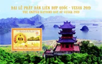 Cận cảnh bộ tem chào mừng Đại lễ Phật đản LHQ Vesak 2019