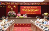 Đồng chí Trương Thị Mai làm việc với Tỉnh ủy Vĩnh Phúc