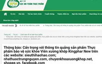 Cẩn trọng với sản phẩm Thực phẩm bảo vệ sức khỏe Viên xương khớp Kingphar New