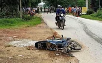 Ô tô đâm xe máy tại Thanh Hóa, 3 người thương vong