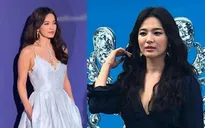Hậu ly hôn, Song Hye Kyo diện váy xẻ sâu lộ thân hình gầy guộc