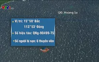 Trưa nay (14/7) sẽ tiếp cận cứu nạn tàu cá ở Hoàng Sa