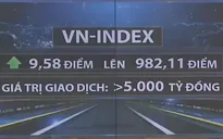 Chứng khoán tăng gần 10 điểm, hút hơn 5.000 tỷ đồng giao dịch