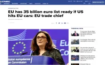 EU có thể trả đũa 35 tỷ Euro với thuế ô tô của Mỹ