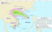 Vùng áp thấp trên biển Đông đã mạnh lên thành áp thấp nhiệt đới