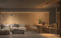 Căn hộ ấm áp khi được trang trí bằng đèn