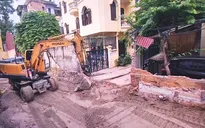 Đã cưỡng chế diện tích đất làm đường vào trường THCS Phương Mai