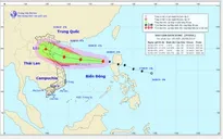 Bão số 4 (Podul) di chuyển theo hướng Tây và sẽ mạnh thêm