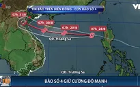 Bão số 4 có tên quốc tế là Podul vẫn giữ cường độ mạnh