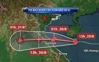 Bão số 4 đi nhanh về phía đất liền Nghệ An tới Quảng Bình