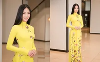 Hoa hậu Phương Khánh diện áo dài nền nã thăm tỉnh Fukuoka trong vai trò đại sứ Nhật ngữ