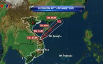 Áp thấp nhiệt đới vào đất liền rồi quay ra biển, có khả năng mạnh lên thành bão