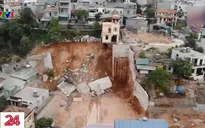 Bờ kè ở Hạ Long sạt lở khiến nhiều gia đình bị ảnh hưởng