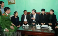 Bộ trưởng Tô Lâm thăm hỏi, chia buồn gia đình cán bộ chiến sỹ hy sinh tại Đồng Tâm