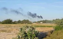 Cháy tuabin trụ điện gió tại Bình Thuận