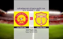 VIDEO Highlights: CLB Thanh Hoá 1-1 DNH Nam Định (Vòng 1 giai đoạn 2 V.league 2020, nhóm B)