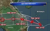 Cập nhật diễn biến bão số 9